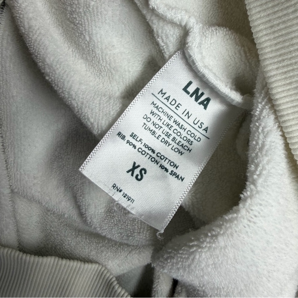 LNA Revolve Choose Happy Zip Up Hoodie in Lily White Size XS - Picture 7 of 7